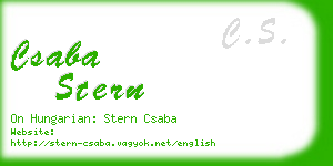 csaba stern business card